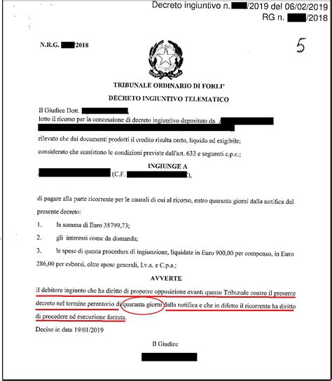 decreto ingiuntivo versace 1969|N. 159 SENTENZA 11 .